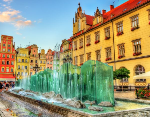 Lais Puzzle Brunnen Auf Dem Marktplatz Von Wroclaw Polen 40 100