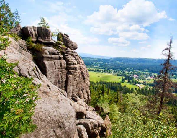 Lais Puzzle Landschaft Der Tafelberge Nationalpark Stolower Berge In