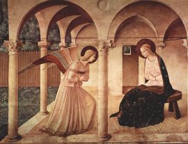 Lais Puzzle - Fra Angelico - Freskenzyklus im Dominikanerkloster San Marco in Florenz, Szene: Verkündigung - 1.000 Teile