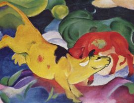 Lais Puzzle - Franz Marc - Kühe-rot, grün, gelb - 1.000 Teile