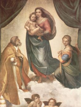 Lais Puzzle - Raffael - Sixtinische Madonna, Szene: Maria mit Christuskind, Hl. Papst Sixtus II. und Hl. Barbara - 1.000 Teile