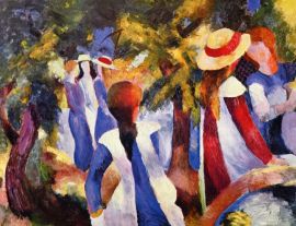 Lais Puzzle - August Macke - Mädchen im Grünen - 1.000 Teile